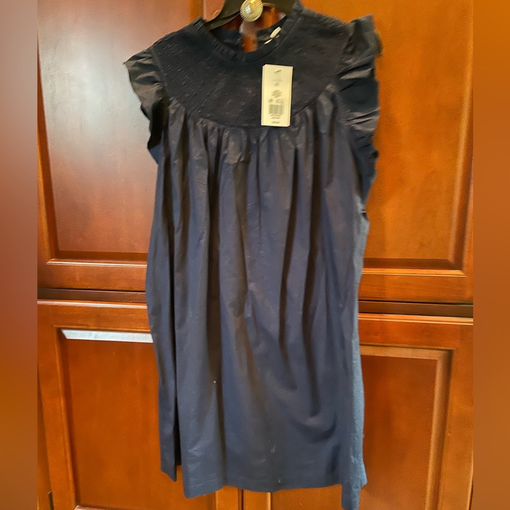 Navy Smocked Dress